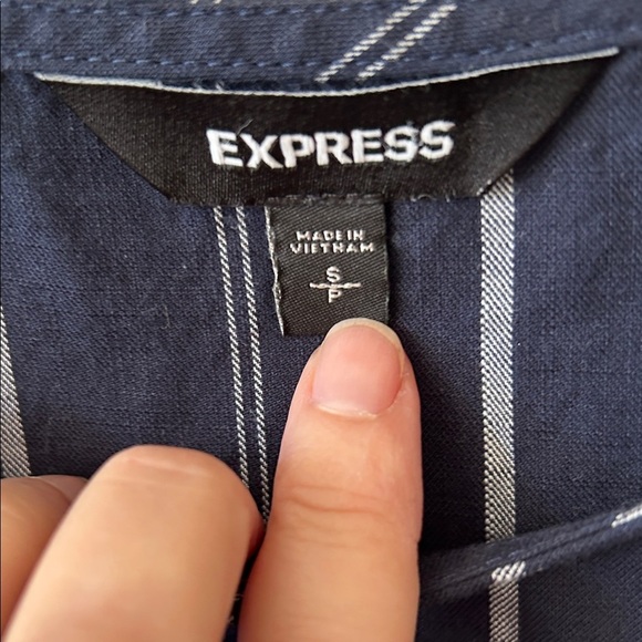 Express Navy and White Striped Mini Dress size S - Picture 4 of 6